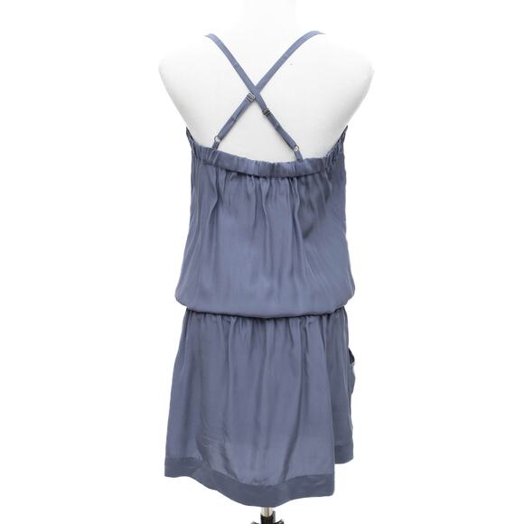 Guess Blue 100% Silk Spaghetti Strap Summer Dress Size 5 - Picture 3 of 12